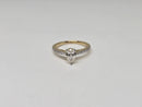 Beautiful Pear Shape 0.96CT VS Lab Diamond Engagement Rings in 14K yellow gold