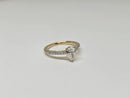 Beautiful Pear Shape 0.96CT VS Lab Diamond Engagement Rings in 14K yellow gold