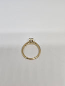 Bague de fiançailles en or jaune 14k 1.02ct radiant vs diamant lab