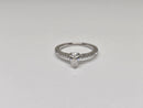 Bague de fiançailles en or blanc 14k 0.67ct poire vs diamant lab