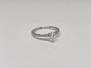 Bague de fiançailles en or blanc 14k 0.67ct poire vs diamant lab