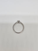 Bague de fiançailles en or blanc 14k 0.67ct poire vs diamant lab