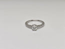 Bague de fiançailles en or blanc 14k 0.64ct radiant vs diamant lab