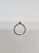 Bague de fiançailles en or blanc 14k 0.64ct radiant vs diamant lab