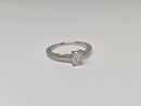 Beautiful Radiant Shape 0.66CT VS Lab Diamond Engagement Rings in 14K White Gold