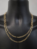 5mm Figaro Chain  10K Yellow Gold Solid/Full