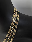 6mm Figaro Chain  10K Yellow Gold Solid/Full