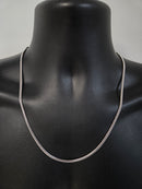 3mm 10k White Gold Miami Cuban Link solid-full
