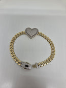 bracelet monaco coeur en or 10k 6mm