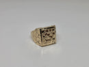 Bague avec pépite d'or 10 carats
