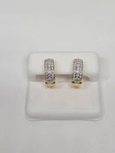 10K 0.60CT vs lab diamants Boucle D 'Oreilles huggys or jaune