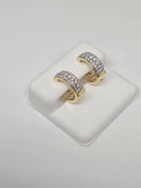 10K 0.60CT vs lab diamants Boucle D 'Oreilles huggys or jaune
