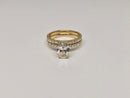 Beautiful oval Shape 2.22CT VS Lab Diamond Engagement Rings in 14K
