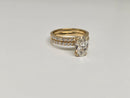 Beautiful oval Shape 2.22CT VS Lab Diamond Engagement Rings in 14K