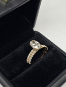 Beautiful oval Shape 2.22CT VS Lab Diamond Engagement Rings in 14K