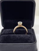 Beautiful oval Shape 2.22CT VS Lab Diamond Engagement Rings in 14K