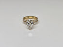 Bague de fiançailles en or blanc 14k 0.66ct radiant vs diamant lab