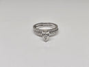 Bague de fiançailles en or blanc 14k 0.66ct radiant vs diamant lab