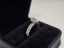 Bague de fiançailles en or blanc 14k 0.66ct radiant vs diamant lab