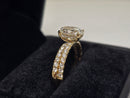 Beautiful Oval Shape 2.26CT VS Lab Diamond Engagement Rings in 14K