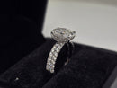 Beautiful Oval Shape 2.74CT VS Lab Diamond Engagement Rings in 14K
