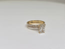 Beautiful Radiant Shape 2.18CT VS Lab Diamond Engagement Rings in 14K