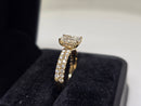 Beautiful Radiant Shape 2.18CT VS Lab Diamond Engagement Rings in 14K