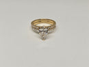Bague de fiançailles en or blanc 14k 0.66ct radiant vs diamant lab