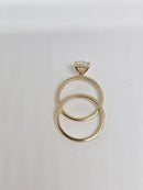 Bague de fiançailles en or blanc 14k 0.66ct radiant vs diamant lab