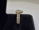 Bague de fiançailles en or blanc 14k 0.66ct radiant vs diamant lab