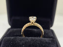 Bague de fiançailles en or blanc 14k 0.66ct radiant vs diamant lab