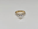Bague de fiançailles en or blanc 14k 0.66ct radiant vs diamant lab