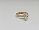 Bague de fiançailles en or blanc 14k 0.66ct radiant vs diamant lab