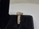 Bague de fiançailles en or blanc 14k 0.66ct radiant vs diamant lab