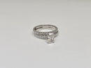 Beautiful radiant Shape 1.68CT VS Lab Diamond Engagement Rings in 14K