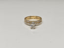 Bague de fiançailles en or blanc 14k 0.66ct radiant vs diamant lab
