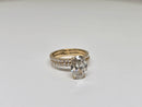 Beautiful oval Shape 3.31CT VS Lab Diamond Engagement Rings in 14K