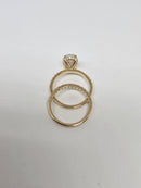 Beautiful oval Shape 3.31CT VS Lab Diamond Engagement Rings in 14K