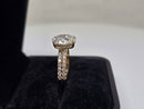 Beautiful oval Shape 3.31CT VS Lab Diamond Engagement Rings in 14K