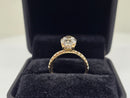 Beautiful oval Shape 3.31CT VS Lab Diamond Engagement Rings in 14K