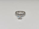 Beautiful oval Shape 3.23CT VS Lab Diamond Engagement Rings in 14K