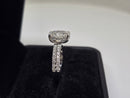 Beautiful oval Shape 3.23CT VS Lab Diamond Engagement Rings in 14K