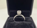 Beautiful oval Shape 3.23CT VS Lab Diamond Engagement Rings in 14K