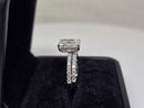 Beautiful Radiantl Shape 3.23CT VS Lab Diamond Engagement Rings in 14K