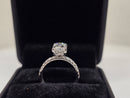 Beautiful Radiantl Shape 3.23CT VS Lab Diamond Engagement Rings in 14K