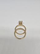 Beautiful Radiant Shape 3.77CT VS Lab Diamond Engagement Rings in 14K