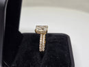 Beautiful Radiant Shape 3.77CT VS Lab Diamond Engagement Rings in 14K