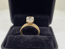 Beautiful Radiant Shape 3.77CT VS Lab Diamond Engagement Rings in 14K