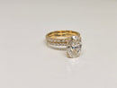 Beautiful oval Shape 3.80CT VS Lab Diamond Engagement Rings in 14K