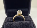 Beautiful oval Shape 3.80CT VS Lab Diamond Engagement Rings in 14K